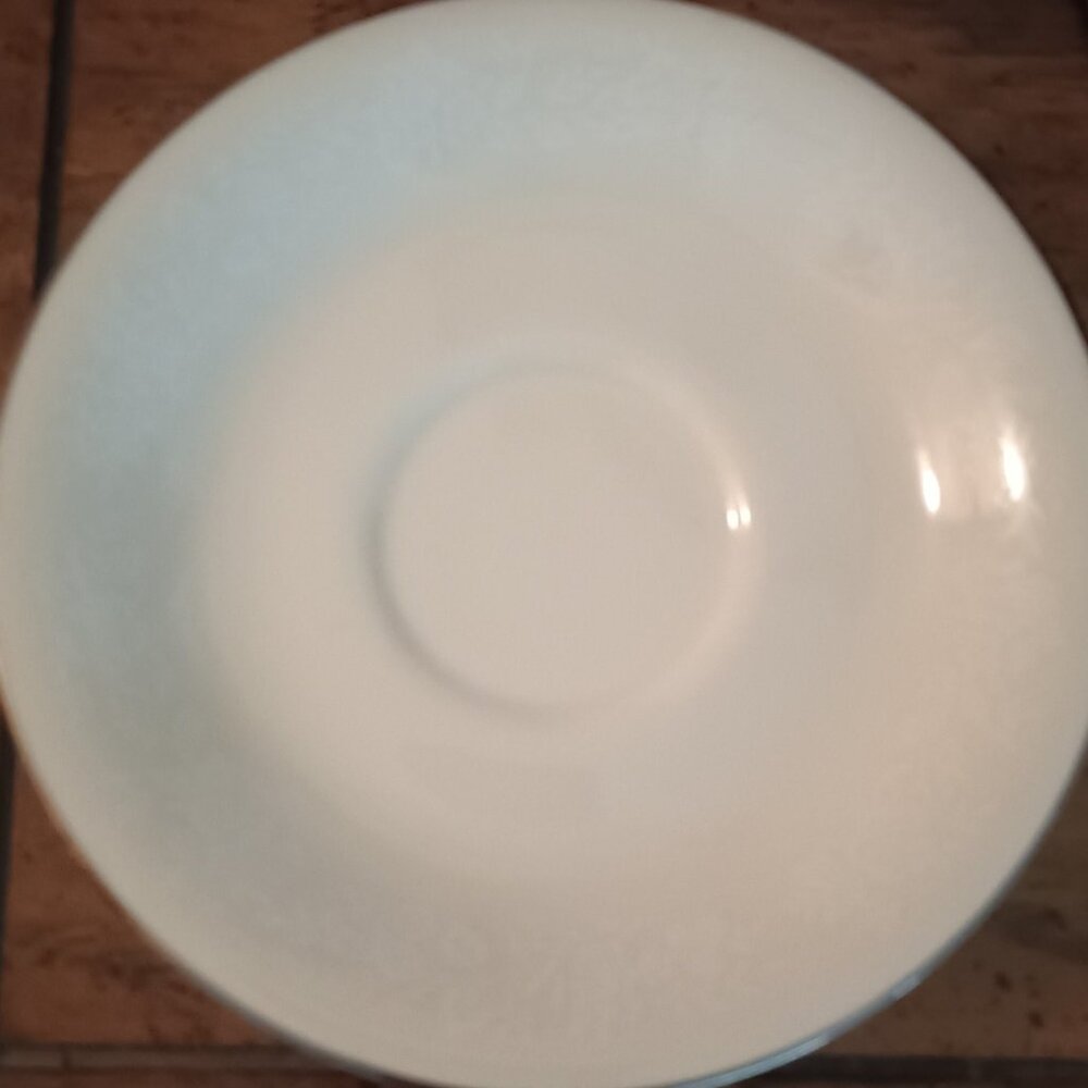 Vintage Flat Cup & Saucer Set, Winterset by American Royalty. 1001 , 8 Available - Picture 3 of 5